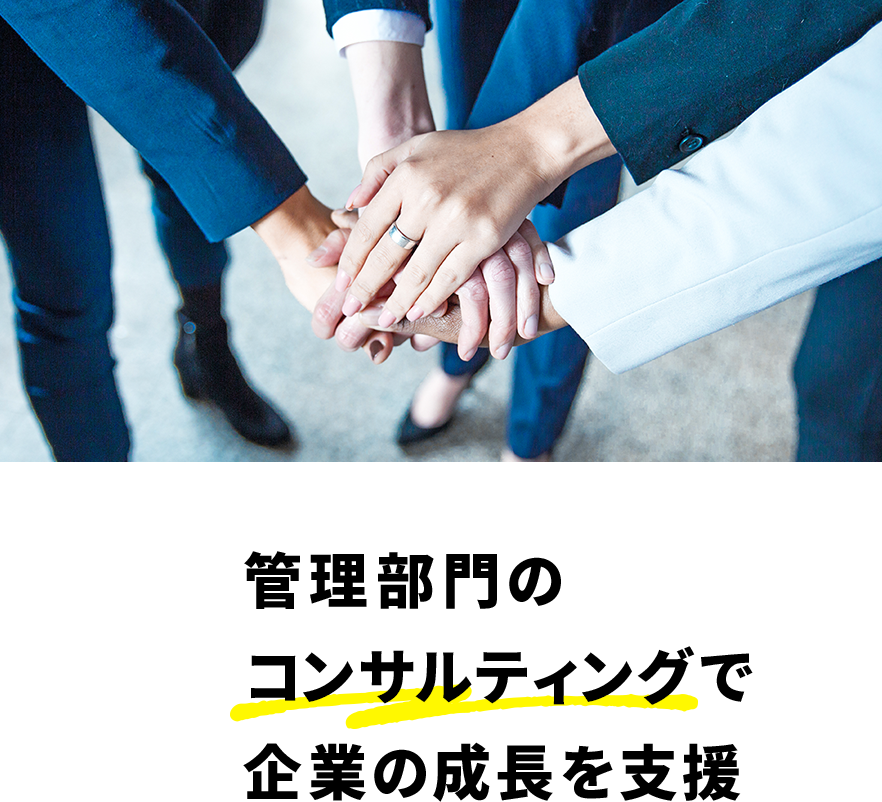 管理部門のコンサルティングで企業の成長を支援